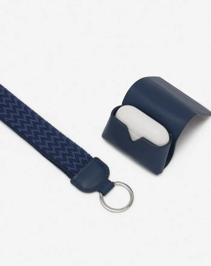Women Lanvin Wallets and Small Leather Goods Lanvin Signature Leather Case For Airpods Pro Petrol Blue Women Lanvin Wallets and Small Leather Goods Lanvin Signature Leather Case For Airpods Pro Petrol Blue