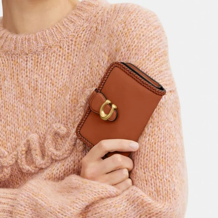 Women Large Wallets Coach Tabby Medium Wallet With Braid Brassburnished Amber Women Large Wallets Coach Tabby Medium Wallet With Braid Brassburnished Amber