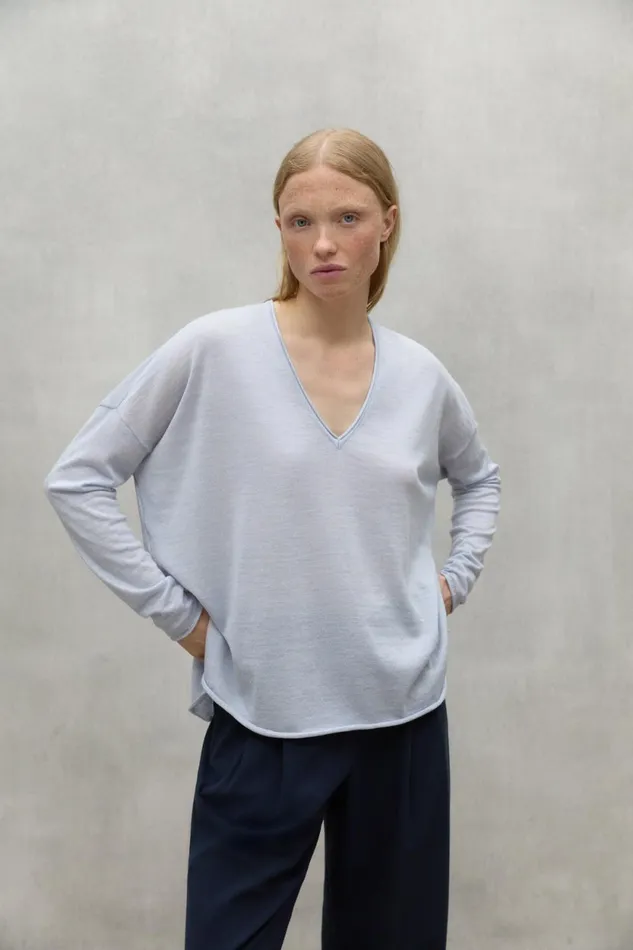 Women Light Blue Anturio Sweater Ecoalf Knitwear
