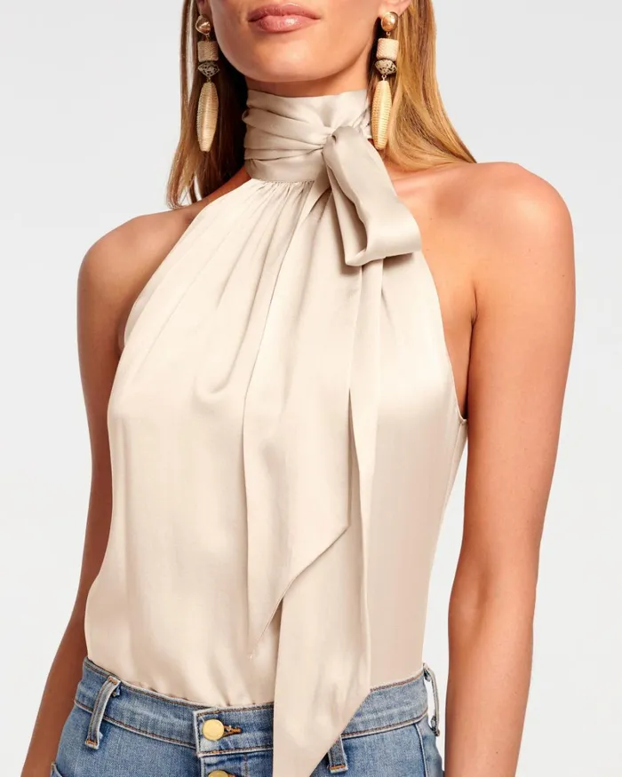 Women Lori High Neck Tank Top Slate Grey Ramy Brook Tops Women Lori High Neck Tank Top Slate Grey Ramy Brook Tops
