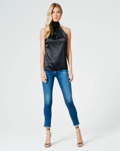 Women Lori High Neck Tank Top Slate Grey Ramy Brook Tops Women Lori High Neck Tank Top Slate Grey Ramy Brook Tops