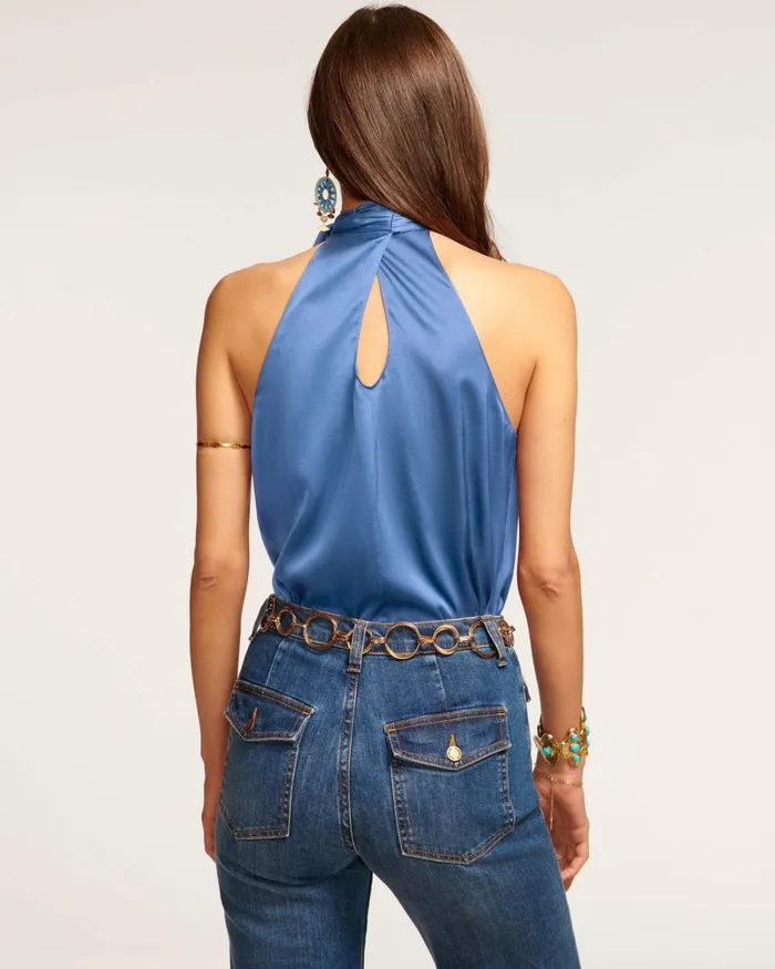 Women Lori High Neck Tank Top Slate Grey Ramy Brook Tops Women Lori High Neck Tank Top Slate Grey Ramy Brook Tops