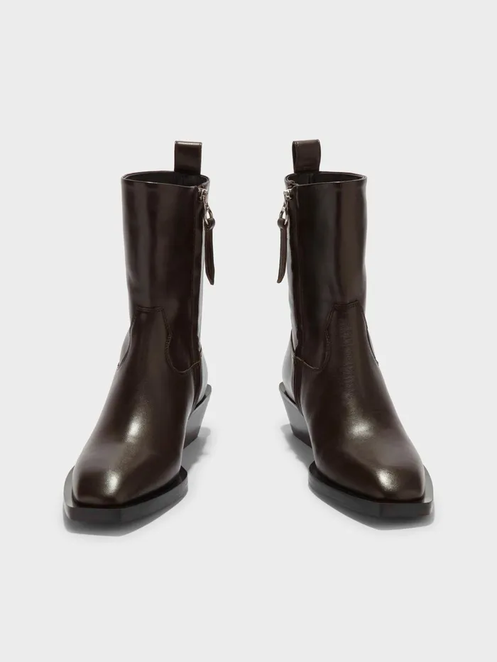 Women Luis Leather Cowboy Ankle Boots Aeyde Ankle Boots