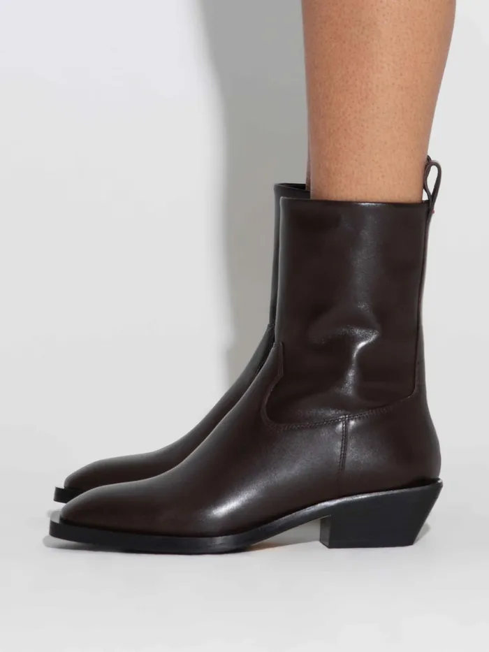 Women Luis Leather Cowboy Ankle Boots Aeyde Ankle Boots