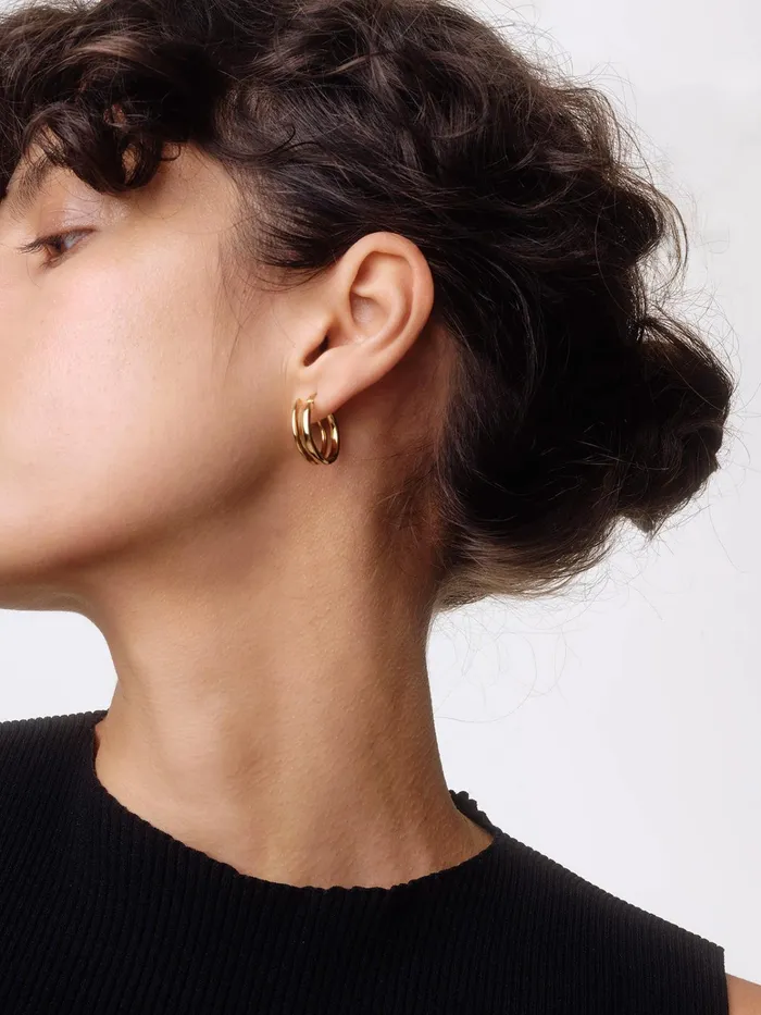 Women Lumi 18kt GoldPlated Hoop Earrings Aeyde Earrings