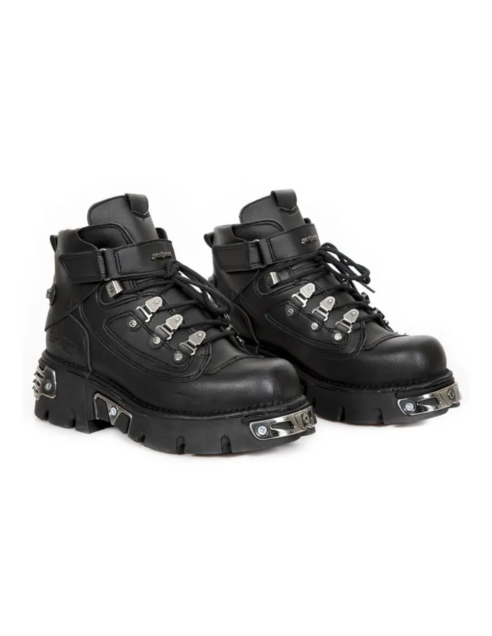 WomenMen Ankle Boot Metallic M654V1 New Rock Booties