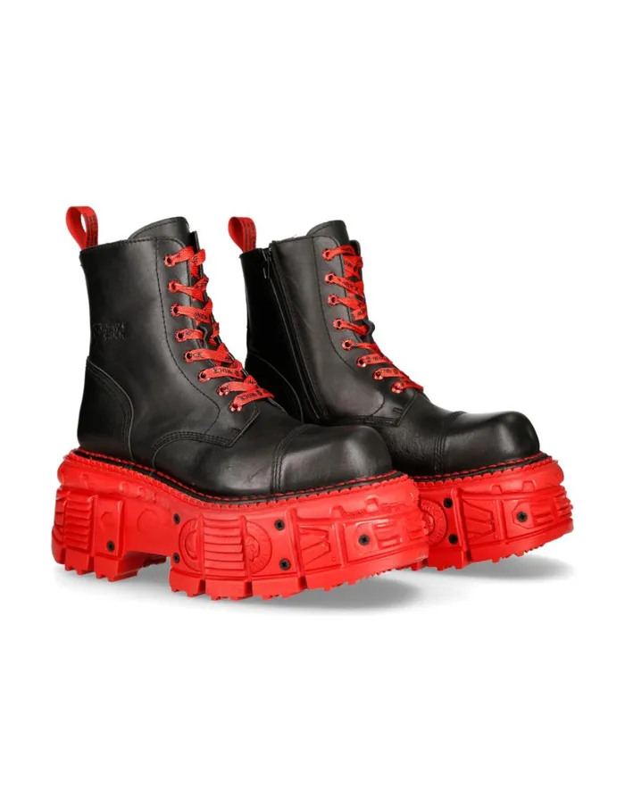 WomenMen Boot Black Imperfect MMili083cC48 New Rock Boots