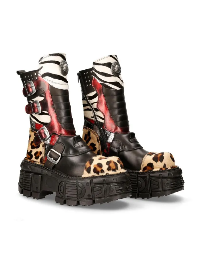 WomenMen Boot Imperfect MMet008C1 New Rock Booties