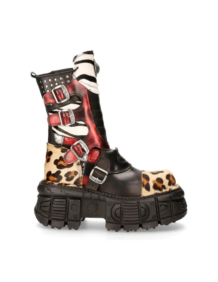 WomenMen Boot Imperfect MMet008C1 New Rock Booties WomenMen Boot Imperfect MMet008C1 New Rock Booties
