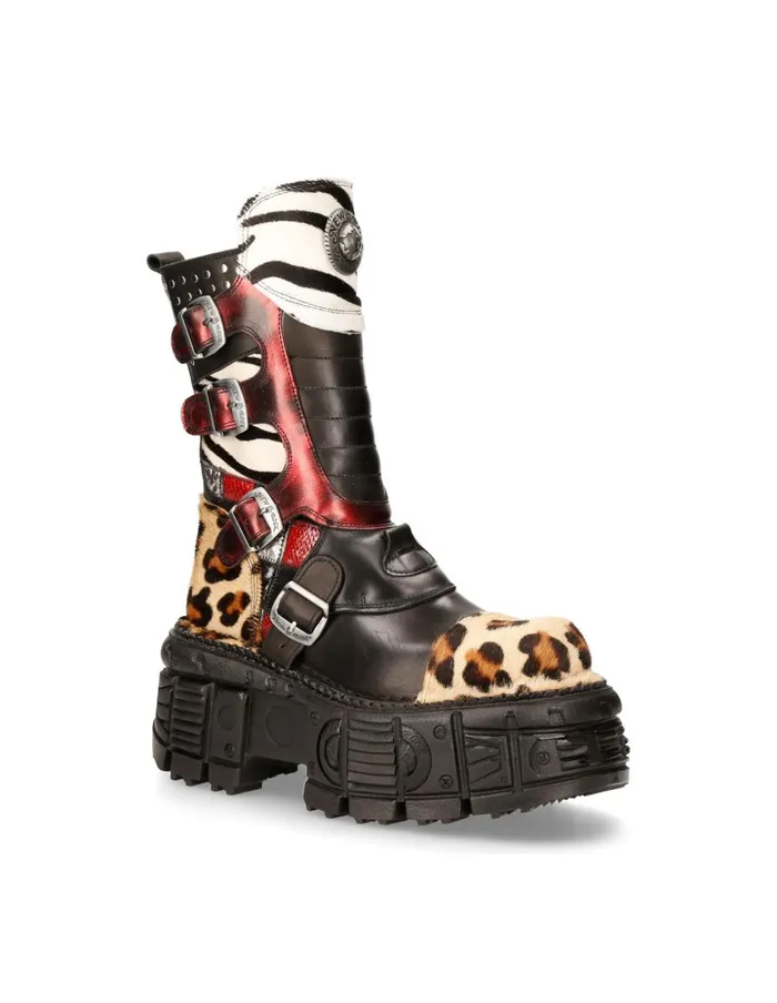 WomenMen Boot Imperfect MMet008C1 New Rock Booties WomenMen Boot Imperfect MMet008C1 New Rock Booties