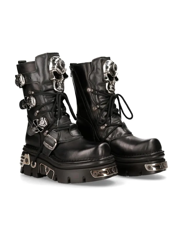 WomenMen Boot Metallic M375S1 New Rock Boots