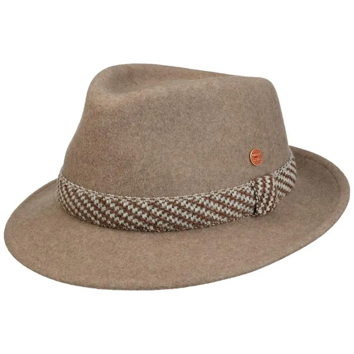 WomenMen Felt Hats Mayser New Maleo Trilby Wool Hat Beige