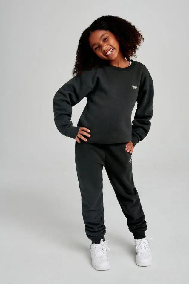 Women Meshki Bottoms Frankie Kids Unisex Jogger 8211 Dusk Black