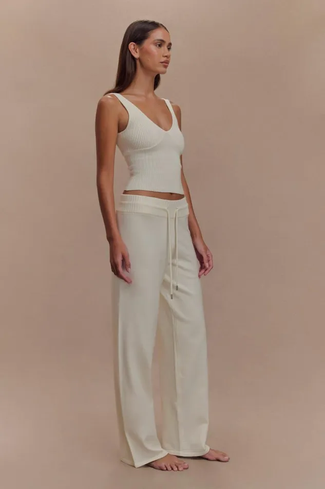 Women Meshki Bottoms Natalya Ribbed Knit Cami Top 8211 Ivory