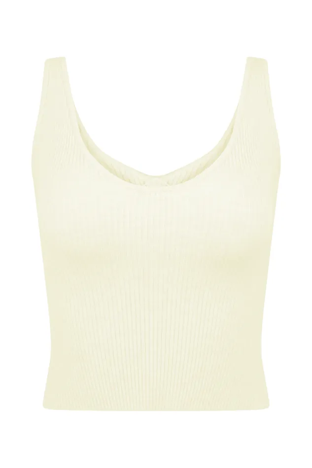 Women Meshki Bottoms Natalya Ribbed Knit Cami Top 8211 Ivory