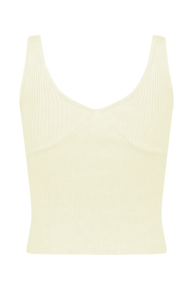 Women Meshki Bottoms Natalya Ribbed Knit Cami Top 8211 Ivory