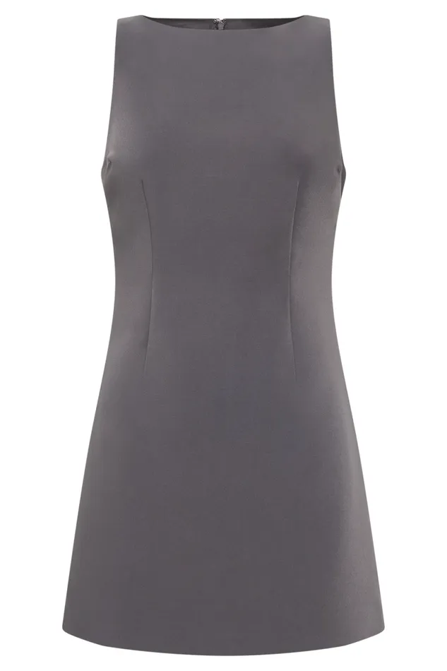 Women Meshki Dresses Angela Suiting Mini Dress 8211 Charcoal