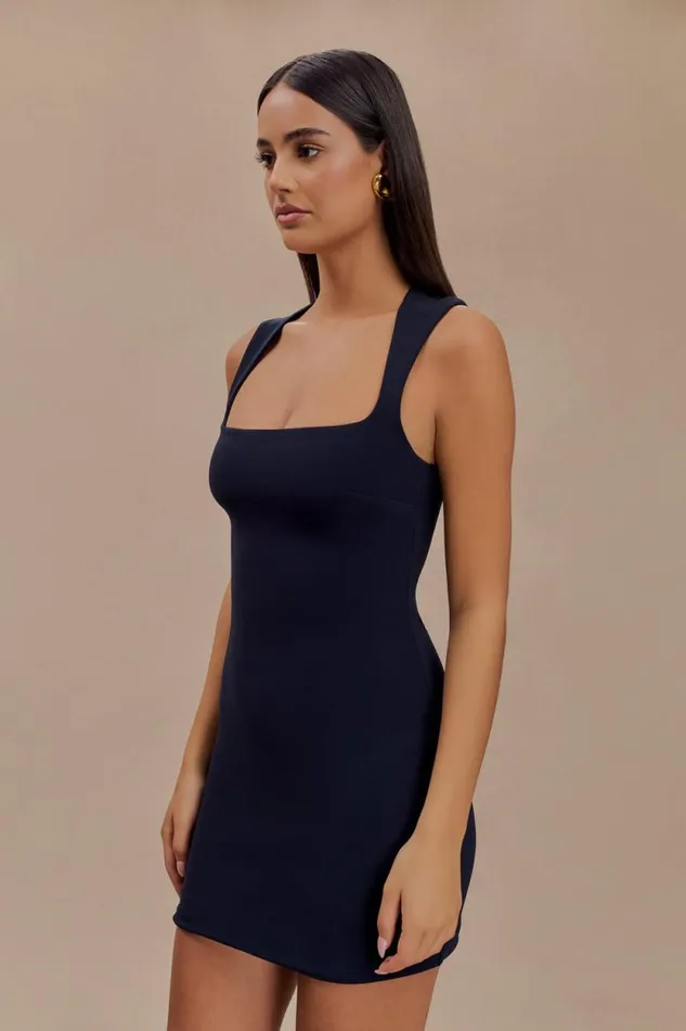 Women Meshki Dresses Frida Crepe Mini Dress 8211 Dark Navy