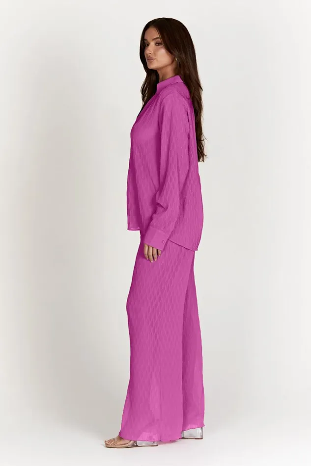 Women Meshki Dresses Karla Wave Pleat Pant 8211 Rose Pink