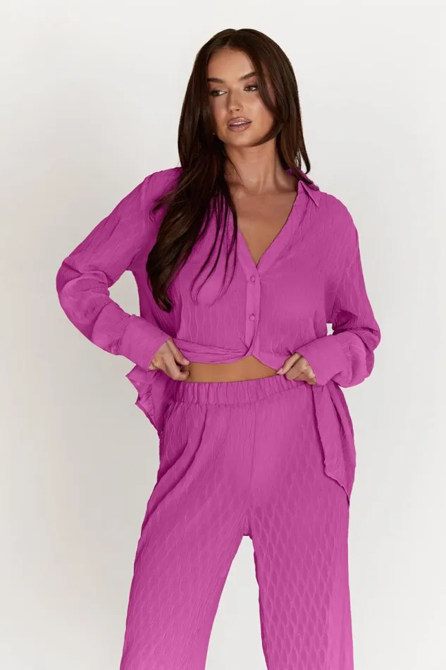 Women Meshki Dresses Karla Wave Pleat Pant 8211 Rose Pink