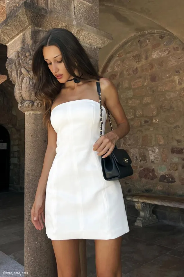 Women Meshki Dresses Maci Crepe Mini Dress 8211 White