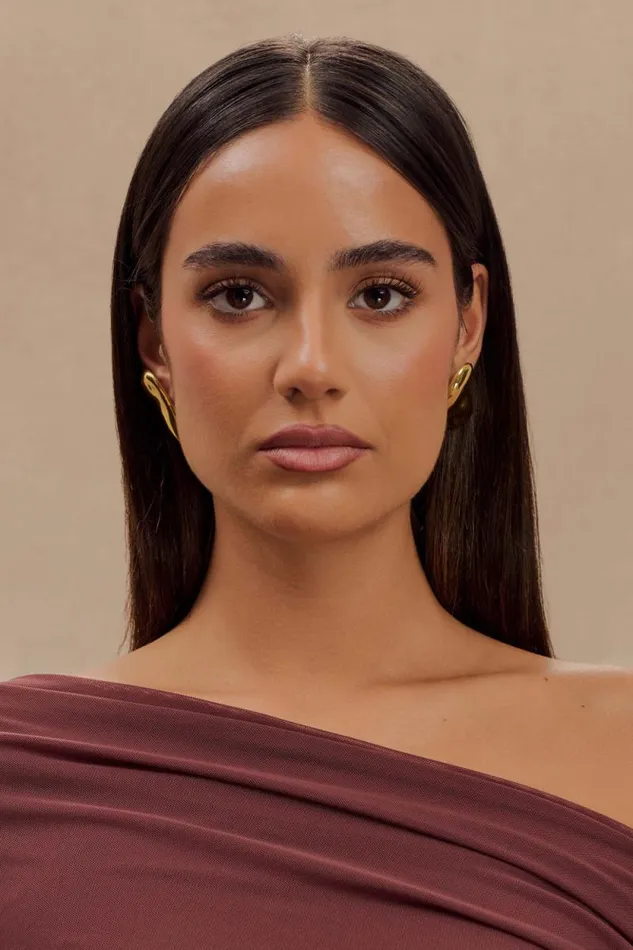 Women Meshki Jewellery Alicia Horizontal Earrings 8211 Gold
