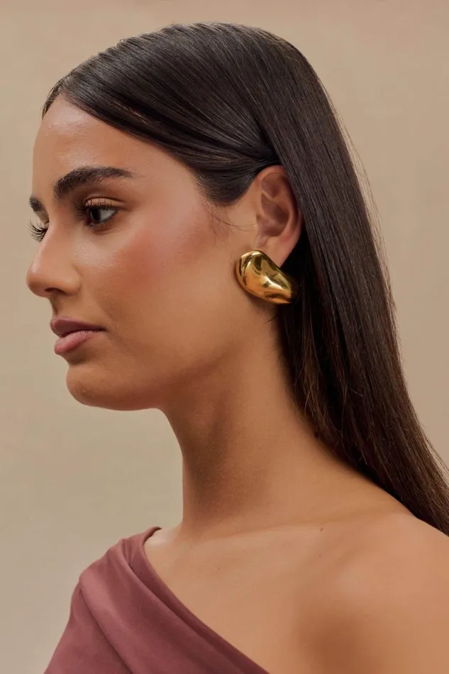 Women Meshki Jewellery Alicia Horizontal Earrings 8211 Gold