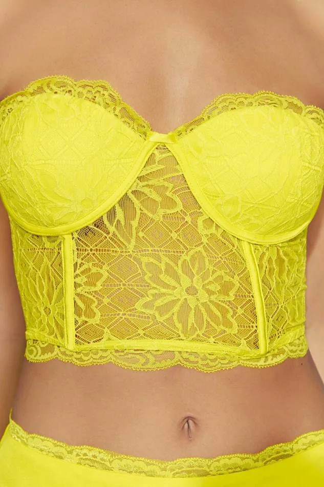 Women Meshki Tops Alessandra Lace Corset 8211 Fresh Green