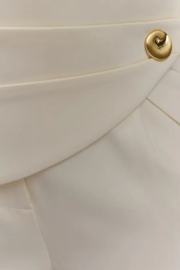 Women Meshki Tops Faith Strapless Suiting Top 8211 Ivory