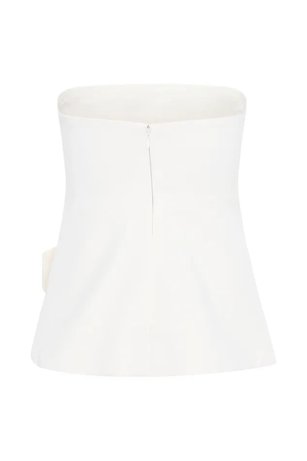 Women Meshki Tops Faith Strapless Suiting Top 8211 Ivory