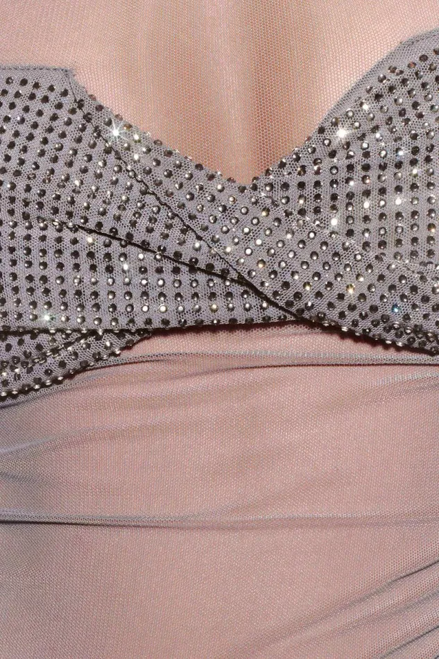 Women Meshki Tops Garcelle Diamante Off Shoulder Top 8211 Gunmetal