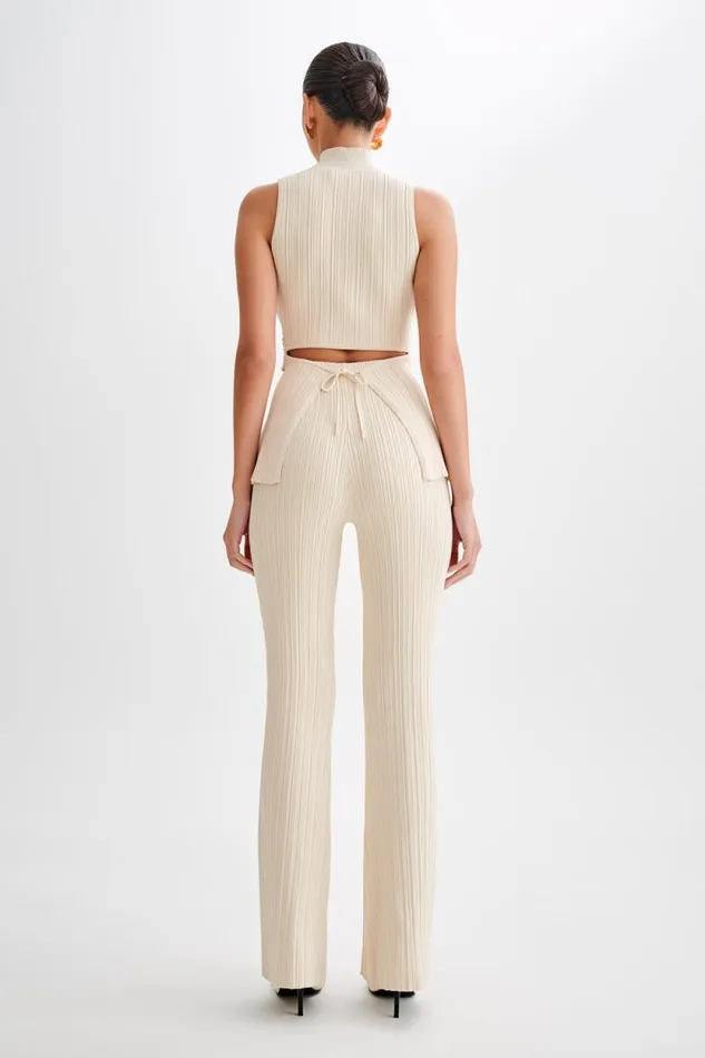Women Meshki Tops Tanya Cut Out High Neck Top 8211 Cream