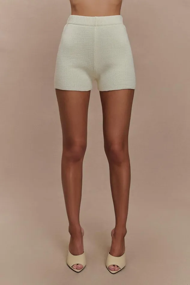 Women Meshki Two Piece Sets Noah Knit Shorts 8211 Ivory