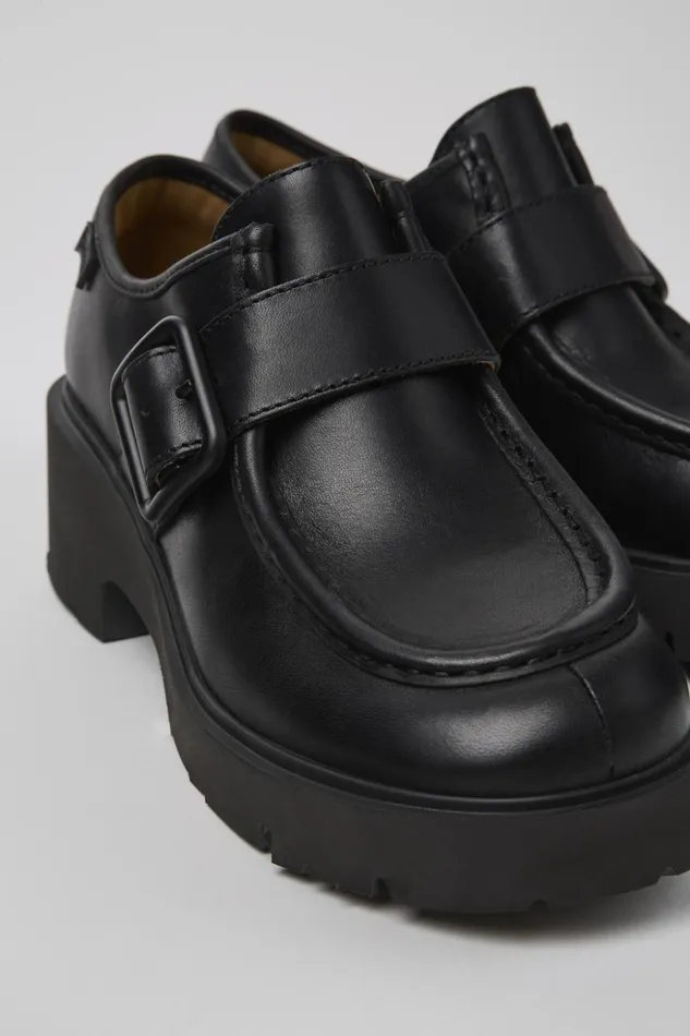 Women Milah Black Leather Shoes Camper Casual Shoes