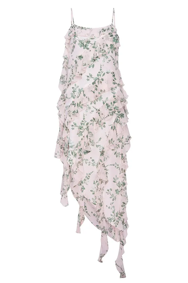 Women MISA Los Angeles Dresses FLORENCE DRESS White Sage Botanica Mix
