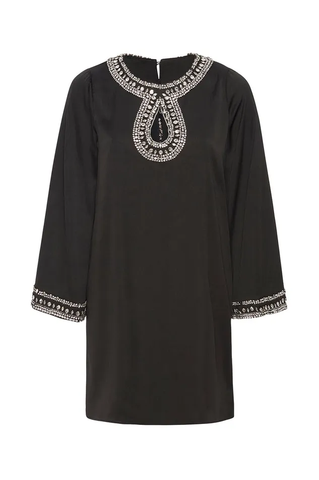 Women MISA Los Angeles Dresses IVY DRESS Black Satin