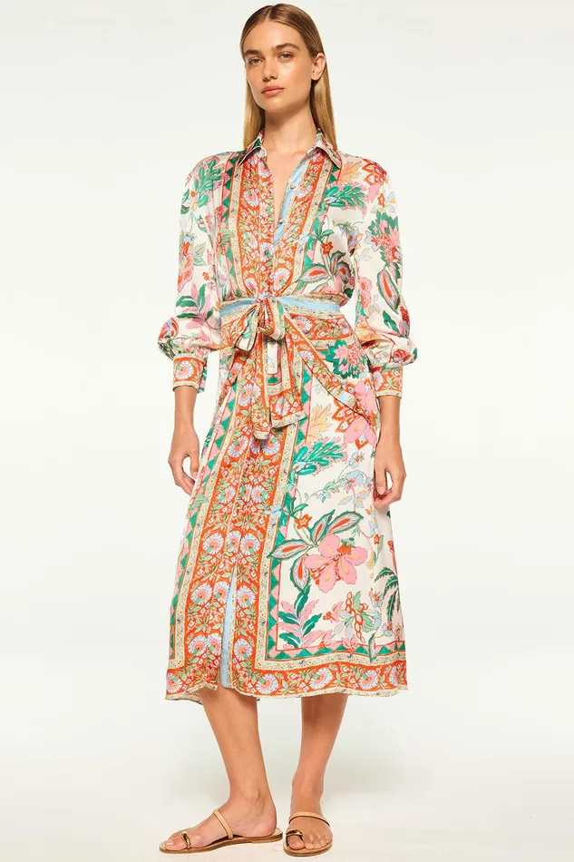 Women MISA Los Angeles Dresses KASBAH DRESS Casablanca Border Mix