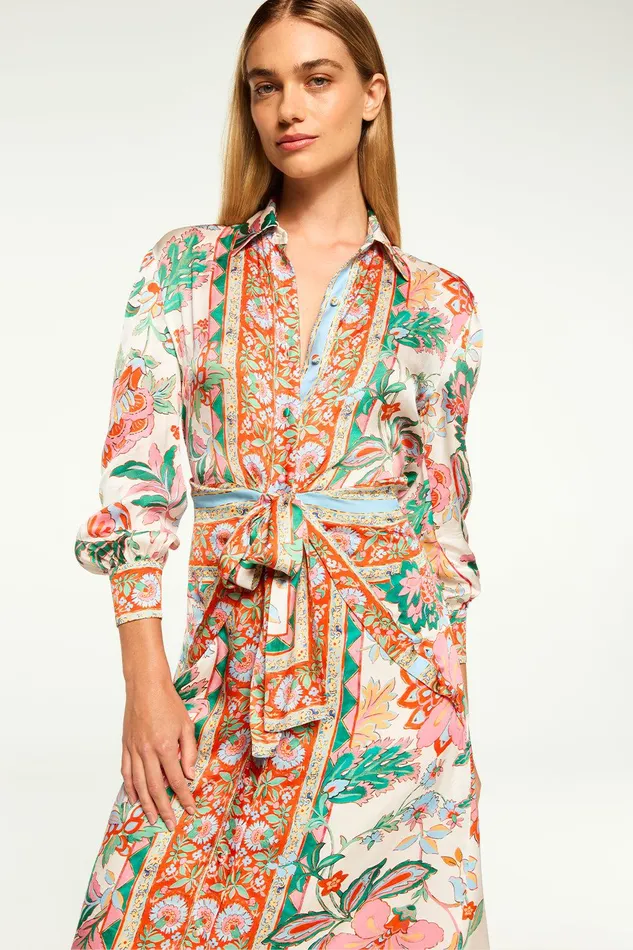 Women MISA Los Angeles Dresses KASBAH DRESS Casablanca Border Mix
