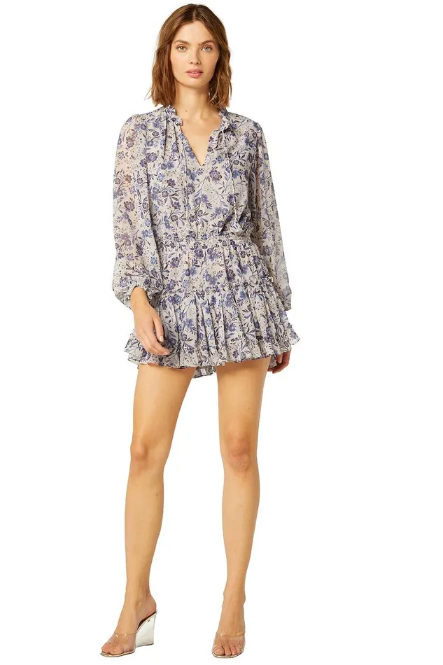 Women MISA Los Angeles Dresses LORENA DRESS Cerulean Floral