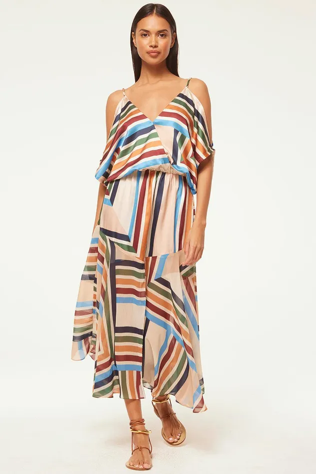 Women MISA Los Angeles Dresses NANAZ DRESS San Miguel Stripe Mix