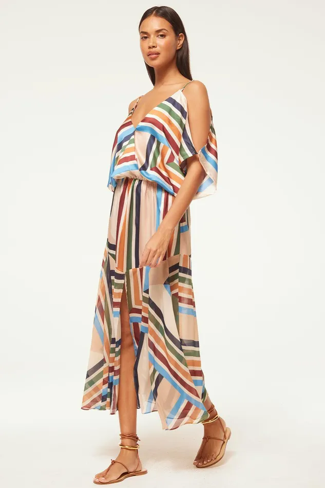 Women MISA Los Angeles Dresses NANAZ DRESS San Miguel Stripe Mix