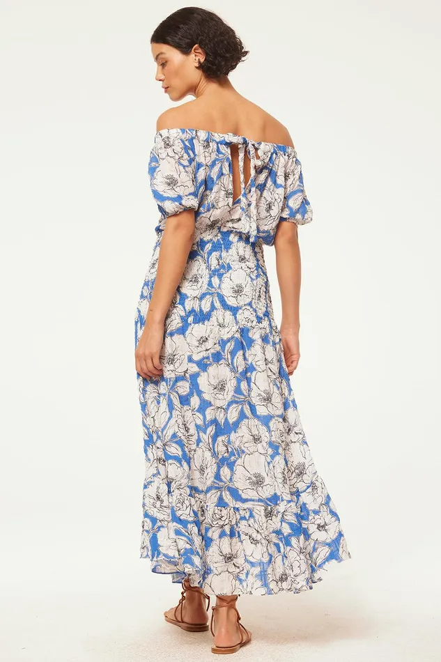 Women MISA Los Angeles Dresses PAOLA DRESS Gardenia Crinkle