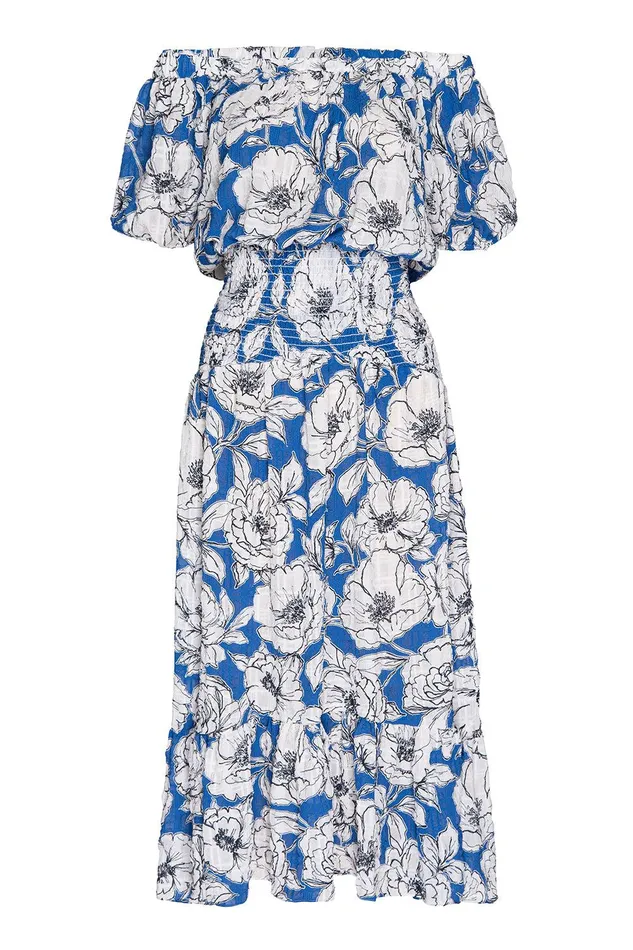 Women MISA Los Angeles Dresses PAOLA DRESS Gardenia Crinkle