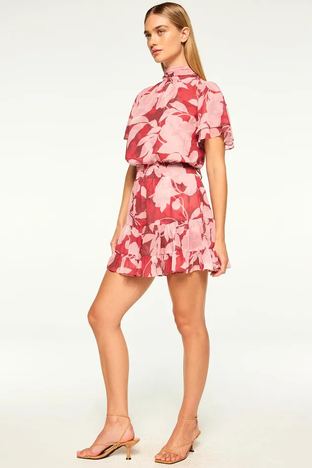 Women MISA Los Angeles Dresses SAFFIE DRESS Flora Rosada