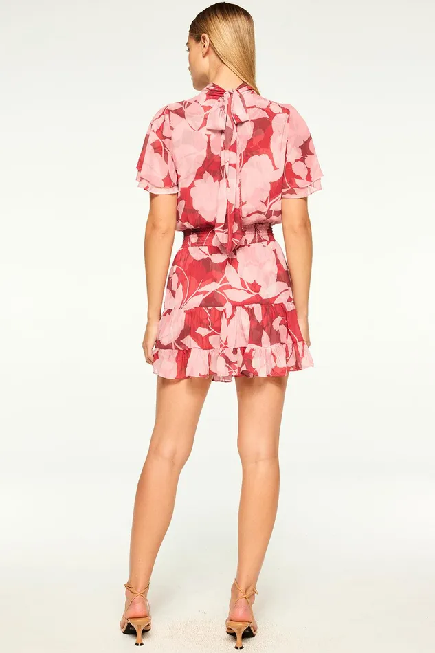 Women MISA Los Angeles Dresses SAFFIE DRESS Flora Rosada