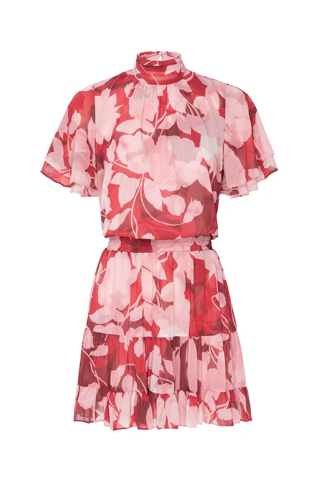 Women MISA Los Angeles Dresses SAFFIE DRESS Flora Rosada