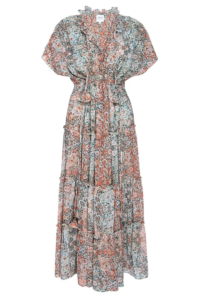 Women MISA Los Angeles Exclusives ILYA DRESS Ombre Tapestry
