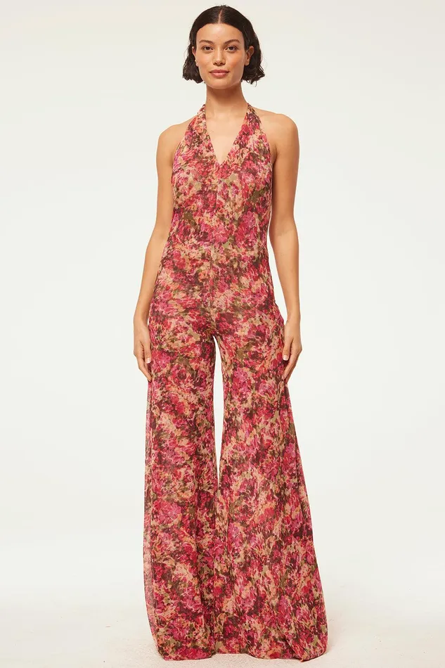 Women MISA Los Angeles Jersey and Mesh ANYA JUMPSUIT Sedona Abstract