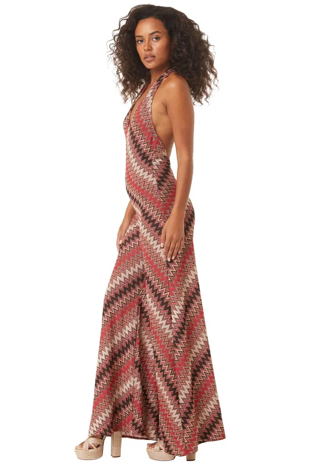 Women MISA Los Angeles Jumpsuits and Rompers ANYA JUMPSUIT Winter Chevron