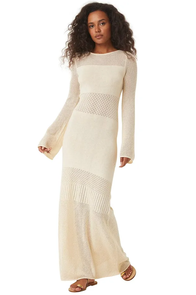 Women MISA Los Angeles Knits IRENE DRESS Midnight Blue